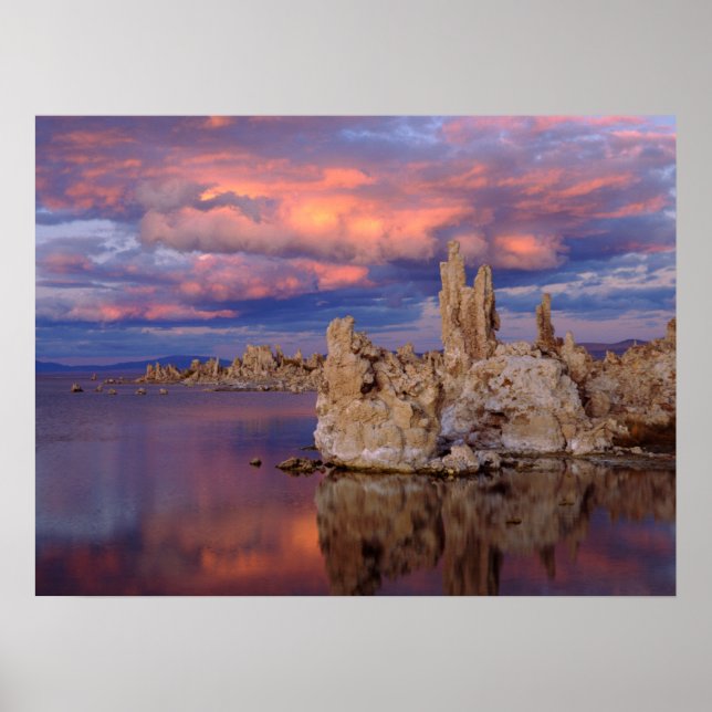 Póster Formaciones de Tufa en el lago Mono (Frente)