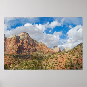 Póster Formaciones geológicas en el Parque Nacional Zion,