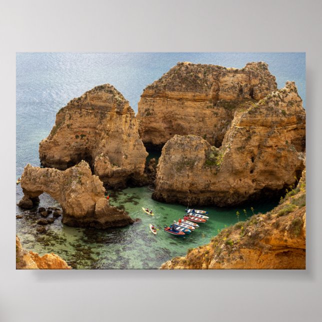 Póster Formaciones rocosas en Algarve (Frente)
