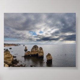 Póster Formaciones rocosas en Algarve