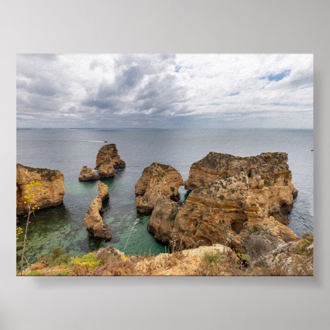 Póster Formaciones rocosas en Algarve (Frente)