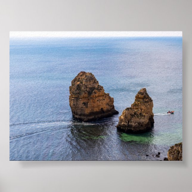Póster Formaciones rocosas en Algarve (Frente)