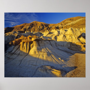 Póster Formaciones rocosas en Drumheller Alberta, Canadá