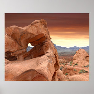 Póster Formaciones rocosas, Parque Estatal Valley of Fire