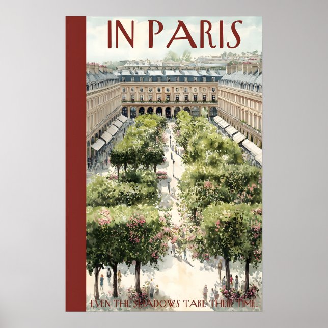 Póster Formal Garden Courtyard Poster  Tree Lined Paths (Frente)