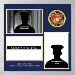 Póster Formal USMC Photo Display