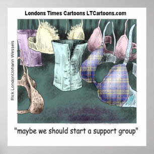 Póster Formando un grupo de apoyo Rick London divertido