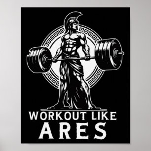 Póster Formar como el Dios griego Ares Construcción de cu