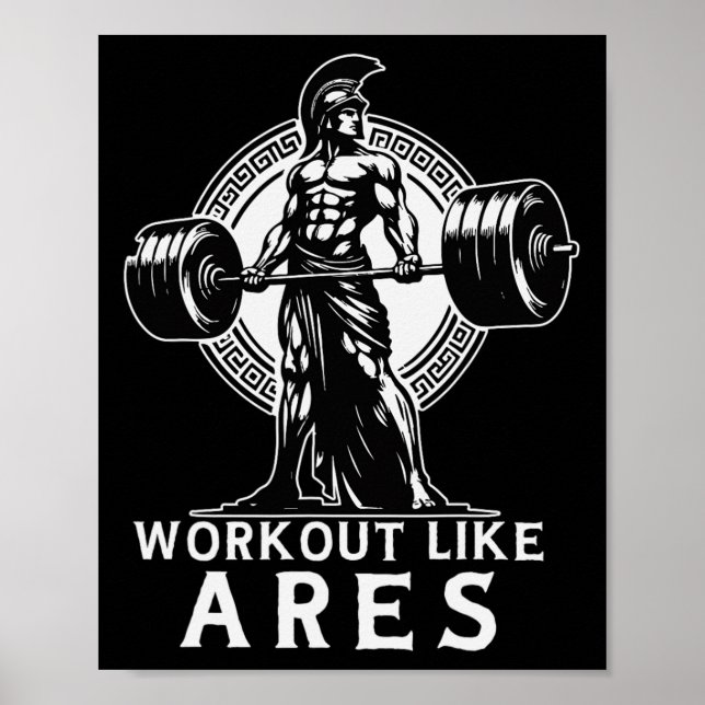 Póster Formar como el Dios griego Ares Construcción de cu (Frente)