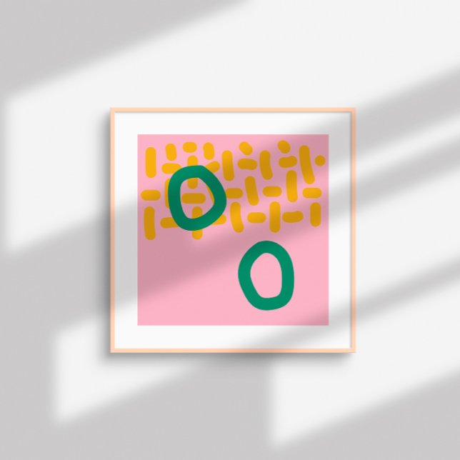 Póster Formas abstractas contemporáneas - verde rosa (Subido por el creador)