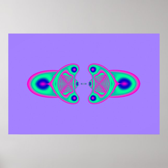 Póster Formas abstractas de neón (Frente)