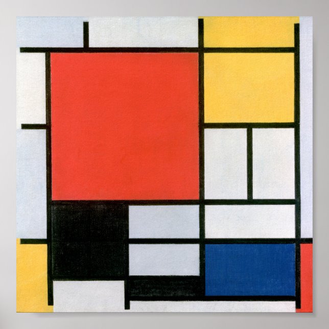 PÓSTER FORMAS ABSTRACTAS MONDRIAN ANGUSTIADO (Frente)