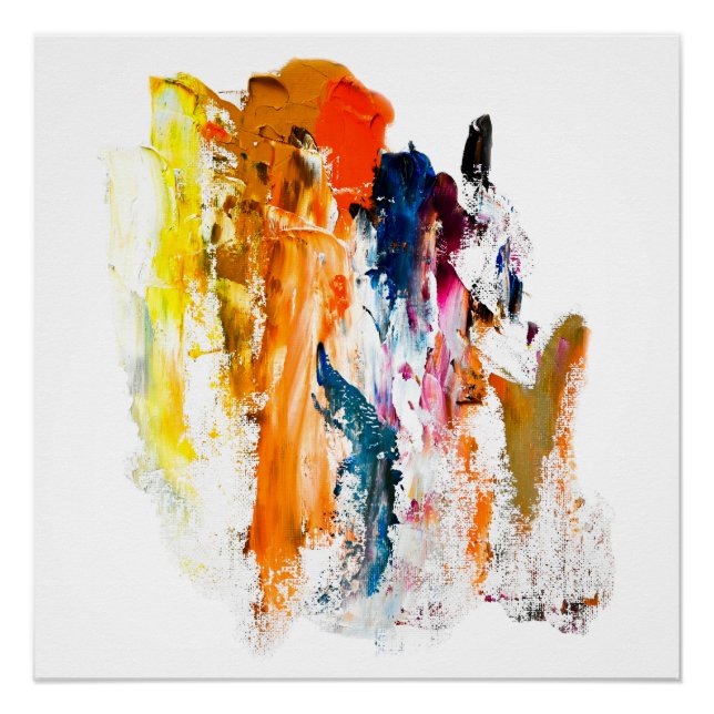 Póster Formas abstractas nacidas de la paleta de un artis (Anverso)