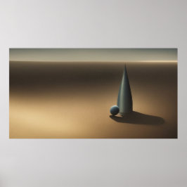 Póster Formas abstractas surrealistas modernas en el desi