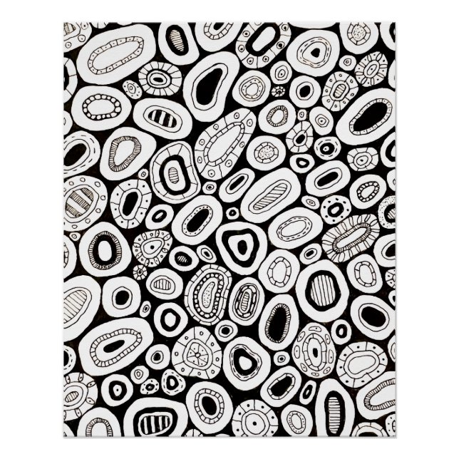 Póster Formas abstractas y al azar de arte (Anverso)