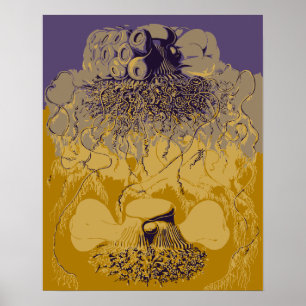 Póster Formas artísticas del mar profundo, Siphonophorae