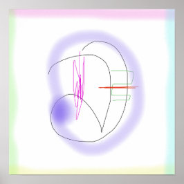 Póster Formas curvas con fluidez