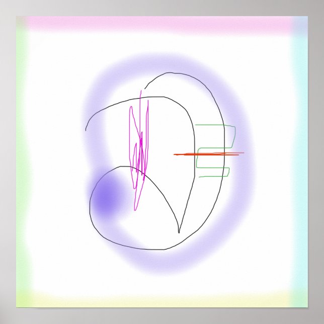 Póster Formas curvas con fluidez (Frente)