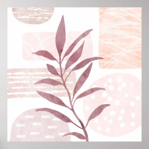 Póster Formas de acuarela de cálculo abstracto