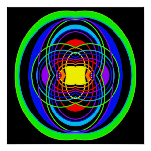 Póster Formas de colores arcoiris geométricos