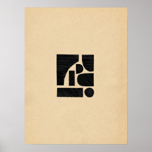 Póster Formas de corte abstractas