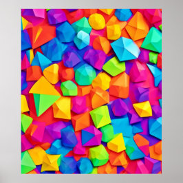 Póster Formas de cristal coloridas