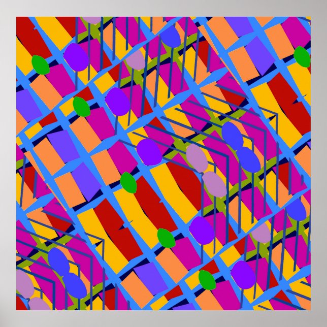 Póster Formas de matismo abstracto, (Frente)