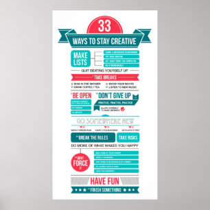 Póster formas de ser creativos