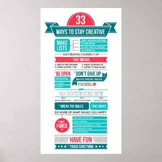 Póster formas de ser creativos
