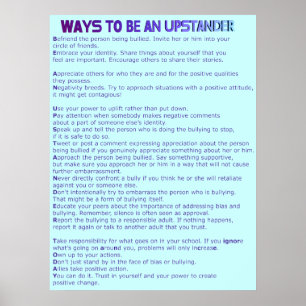 Póster Formas de ser un Poster de Upstander