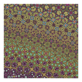 Póster Formas diversas en movimiento