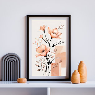 Póster Formas Florales Susurradas