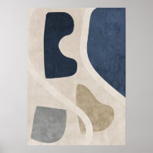 Formas geométricas abstractas modernas Poster de a