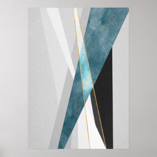 Póster Formas geométricas abstractas modernas Poster de a