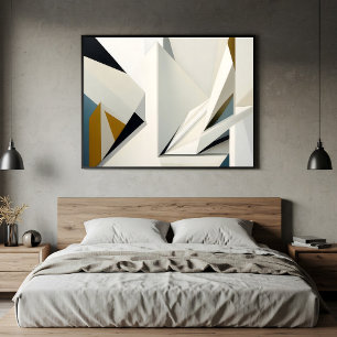 Póster Formas geométricas blancas minimalistas