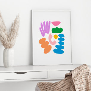 Póster Formas geométricas coloridas y modernas abstractas