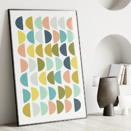 Póster Formas geométricas modernas en tonos de tierra pas