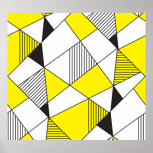 Póster Formas Geométricas: Patrón Minimalista sin soldadu