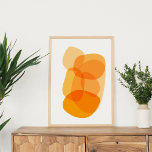 Póster Formas orgánicas de brillo amarillo Resumen Diseño<br><div class="desc">Diseño artístico abstracto moderno con formas orgánicas frescas dibujadas en tonos oscuros de amarillo dorado soleado.</div>