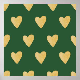 Póster Formas orgánicas naive. acuarela abstracta