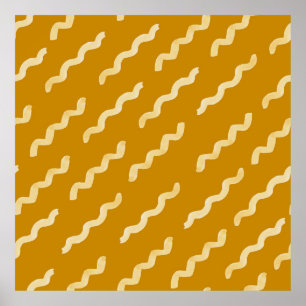 Póster Formas orgánicas naive. acuarela abstracta