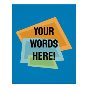 Póster Formas retro personalizadas