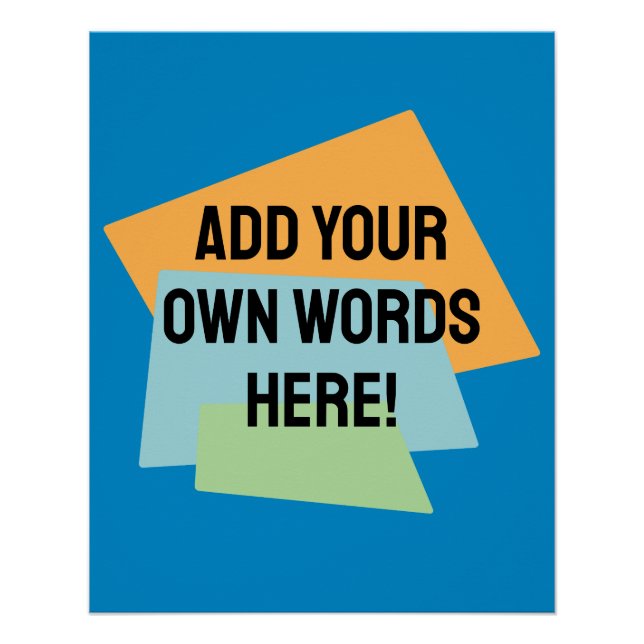 Póster Formas retro personalizadas (Anverso)