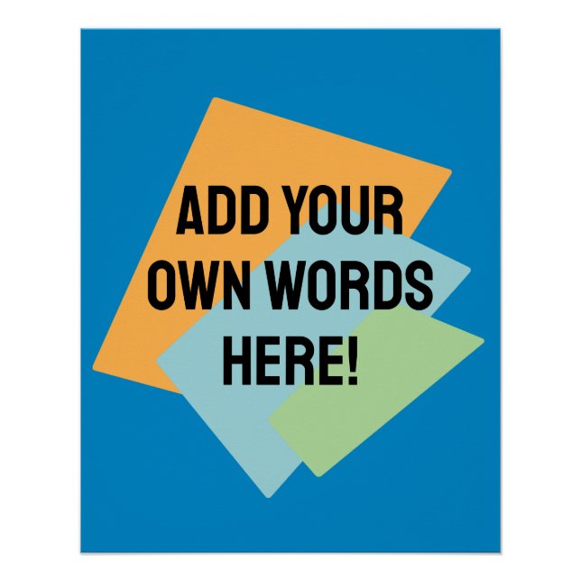 Póster Formas retro personalizadas (Anverso)