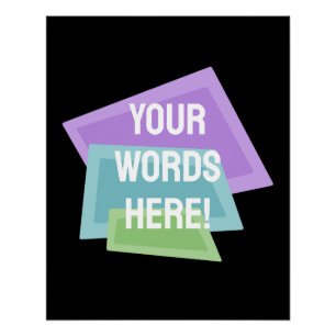 Póster Formas retro personalizadas