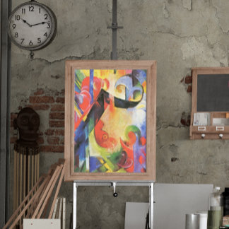 Póster Formas rotas por Franz Marc, arte abstracto vintag