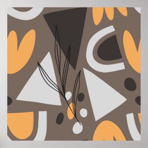 Póster Formas sencillas y modernas, diseño de patrones si