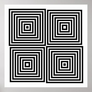 Póster Formas simétricas Op Sólo Art 08
