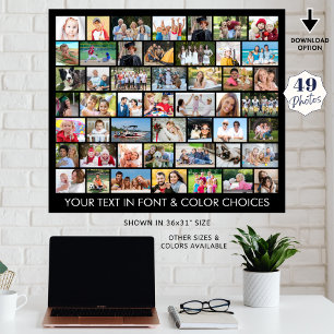 Póster Formas simples de 49 Collages de fotos Múltiples