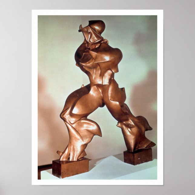 Póster Formas únicas de continuidad en el espacio, 1913 ( (Frente)